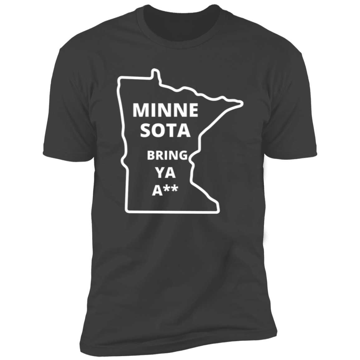 Minnesota Timberwolves Bring Ya Ass Tshirt MN Map PG version