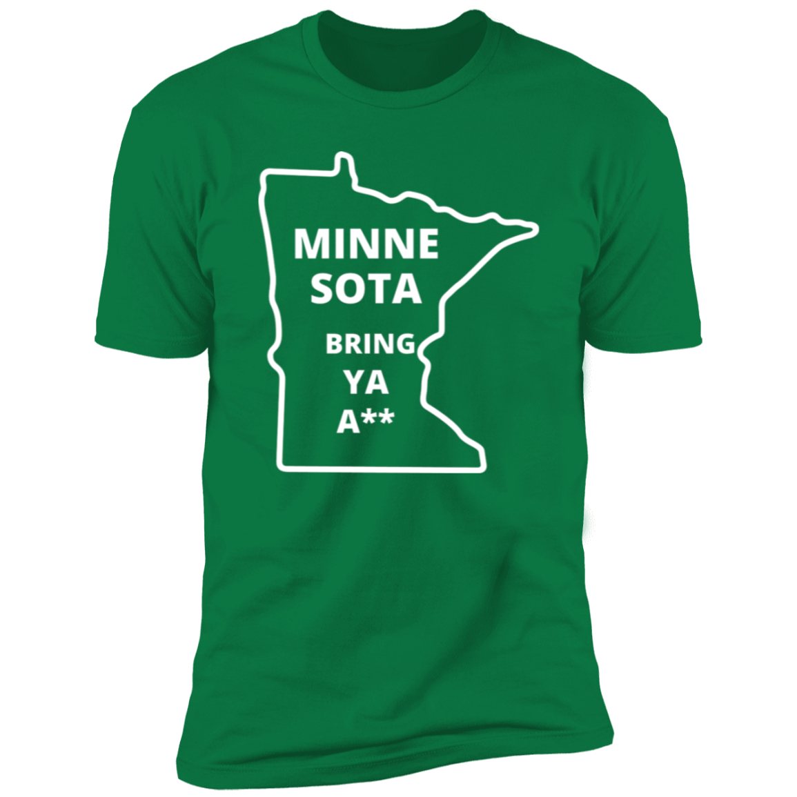 Minnesota Timberwolves Bring Ya Ass Tshirt MN Map PG version