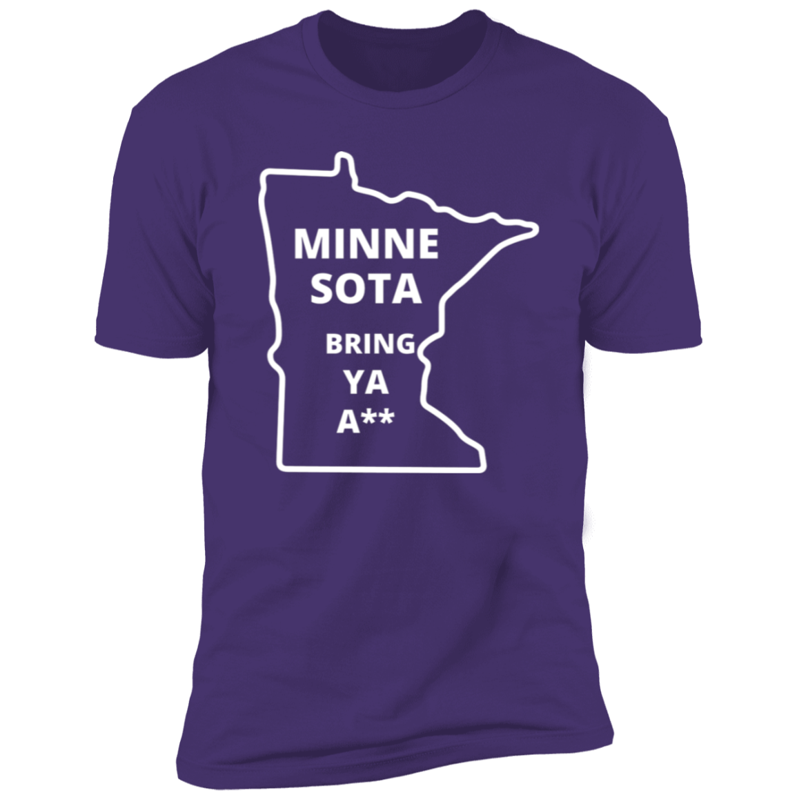 Minnesota Timberwolves Bring Ya Ass Tshirt MN Map PG version