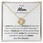 Mother's Day Love Knot Necklace For Mom (Yellow & White Gold Options)