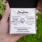 Mother's Day Love Knot Necklace Gift For Daughter (Yellow & White Gold Options)