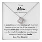 Mother's Day Love Knot Necklace For Mom (Yellow & White Gold Options)