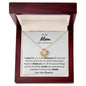 Mother's Day Love Knot Necklace For Mom (Yellow & White Gold Options)