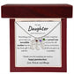 Engraved Baby Feet Gift with Birthstones and Custom Engraving for Daughter