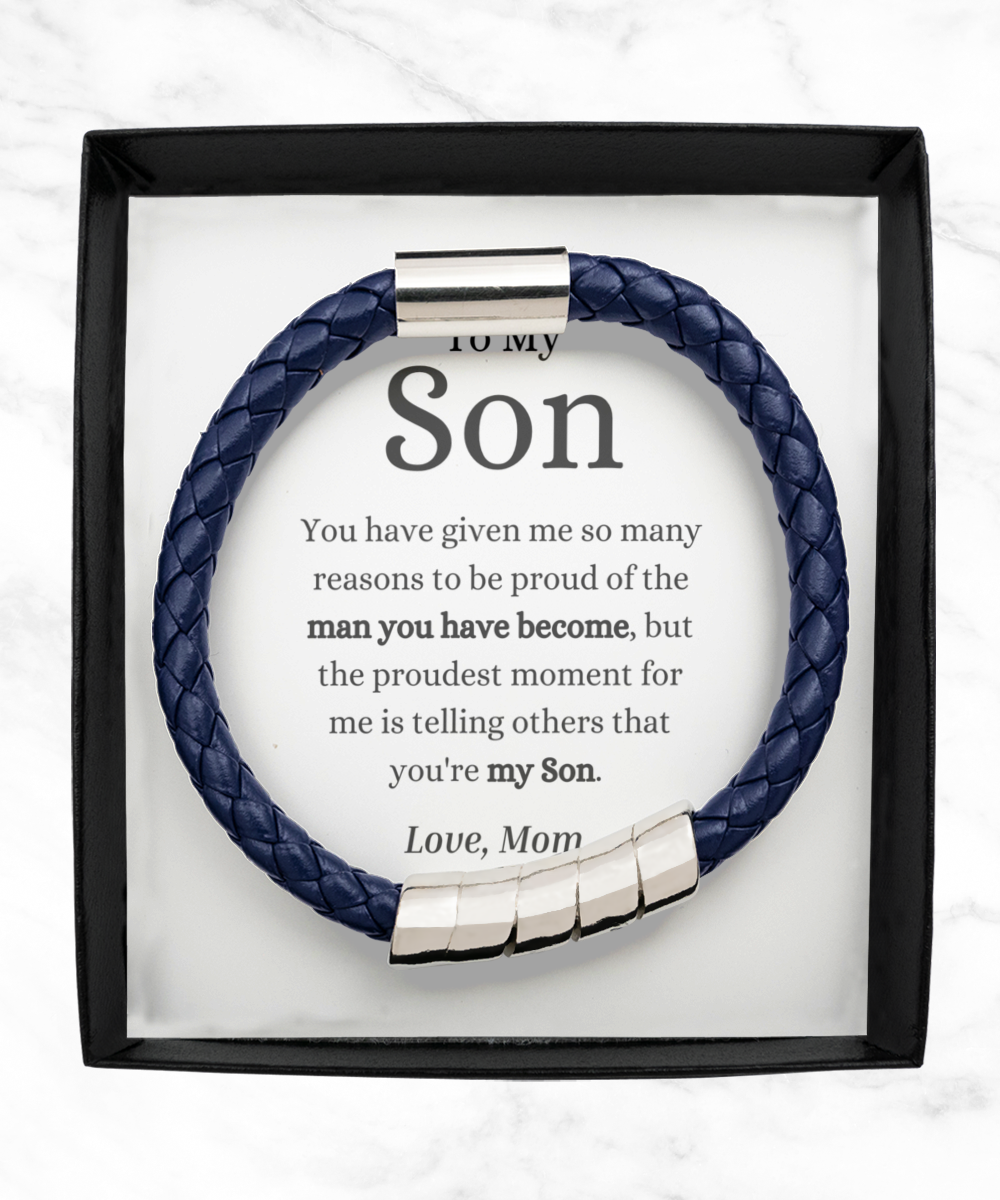 To My Son Bracelet Gift for Son From Mom Bracelet for Men