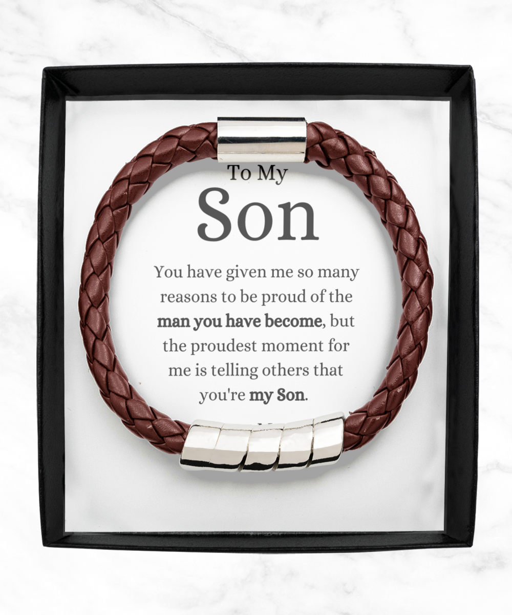 To My Son Bracelet Gift for Son From Mom Bracelet for Men