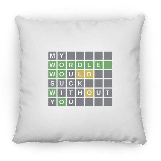 Wordle Small Square Pillow