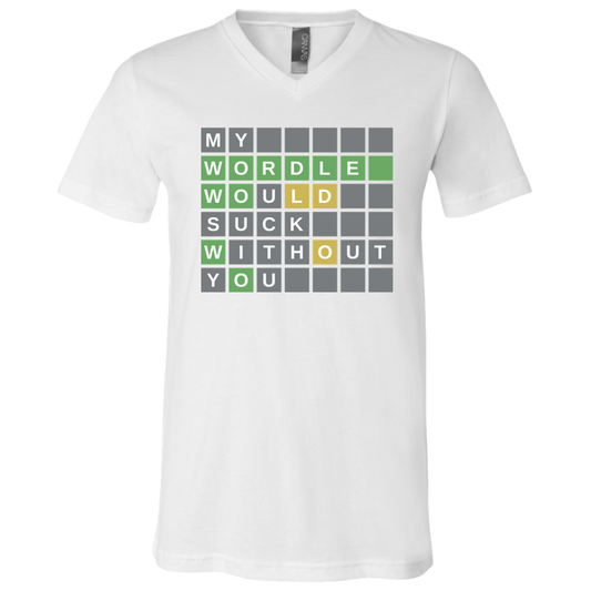 Wordle Unisex Jersey V-Neck T-Shirt