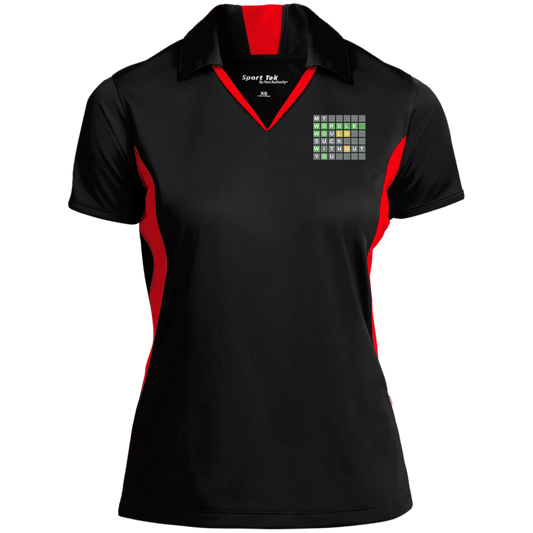 Wordle Ladies' Colorblock Performance Polo
