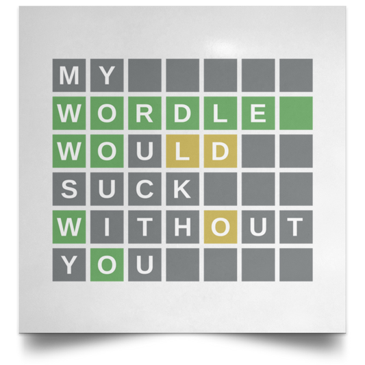 Wordle Satin Square Poster
