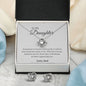 Daughter Love Knot Earrings and Necklace Gift Set