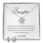 Daughter Love Knot Earrings and Necklace Gift Set