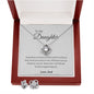 Daughter Love Knot Earrings and Necklace Gift Set