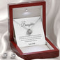 Daughter Love Knot Earrings and Necklace Gift Set