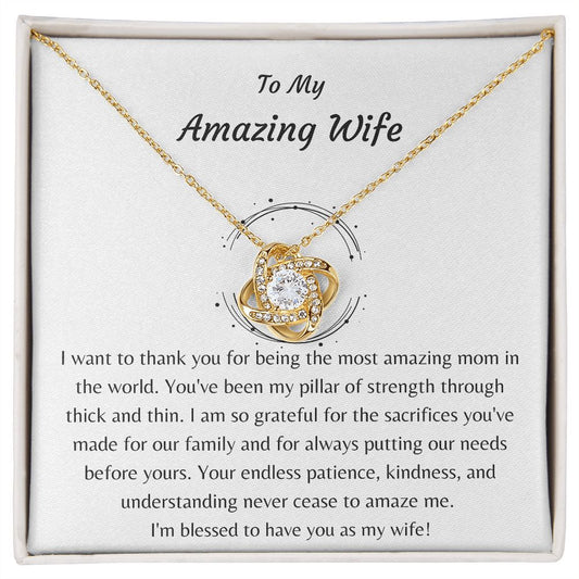 Elegant Love Knot Necklace Gift for Wife for Special Occasions
