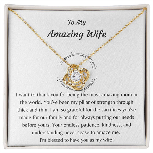 Elegant Love Knot Necklace Gift for Wife for Holidays and Special Occasions