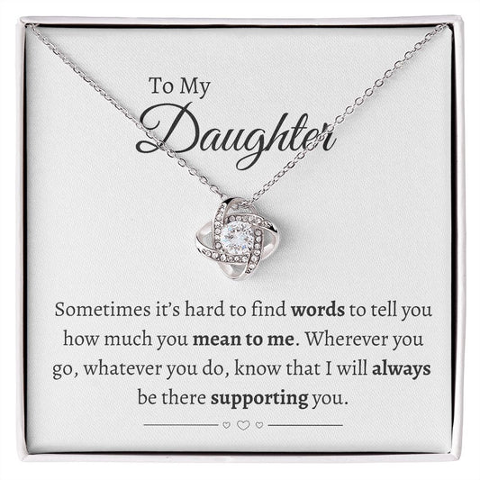 Daughter Love Knot Necklace Gift