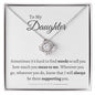 Daughter Love Knot Necklace Gift
