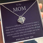 Mom Love Knot Necklace Gift (Yellow & White Gold Options)