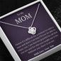 Mom Love Knot Necklace Gift (Yellow & White Gold Options)