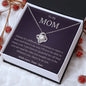 Mom Love Knot Necklace Gift (Yellow & White Gold Options)