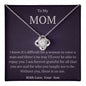 Mom Love Knot Necklace Gift (Yellow & White Gold Options)