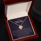 Mom Love Knot Necklace Gift (Yellow & White Gold Options)