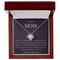 Mom Love Knot Necklace Gift (Yellow & White Gold Options)