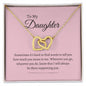 Daughter Interlocking Hearts Necklace Gift (Yellow & White Gold Options)
