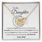 To My Daughter From Dad EID Interlocking Heart Necklace