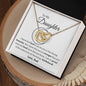 To My Daughter From Dad EID Interlocking Heart Necklace