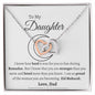 To My Daughter From Dad EID Interlocking Heart Necklace