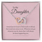 Daughter Interlocking Hearts Necklace Gift (Yellow & White Gold Options)
