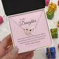 Daughter Interlocking Hearts Necklace Gift (Yellow & White Gold Options)
