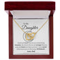 To My Daughter From Dad EID Interlocking Heart Necklace