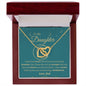 To My Daughter From Dad EID Interlocking Heart Necklace