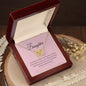 Daughter Interlocking Hearts Necklace Gift (Yellow & White Gold Options)