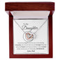 To My Daughter From Dad EID Interlocking Heart Necklace