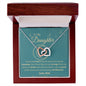 To My Daughter From Dad EID Interlocking Heart Necklace