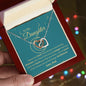 To My Daughter From Dad EID Interlocking Heart Necklace