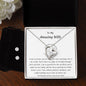 Forever Love Necklace + Clear Earrings Gift for Wife Romantic Gift
