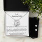 Forever Love Necklace + Clear Earrings Gift for Wife Romantic Gift