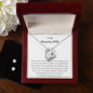 Forever Love Necklace + Clear Earrings Gift for Wife Romantic Gift