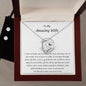 Forever Love Necklace + Clear Earrings Gift for Wife Romantic Gift