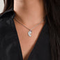 Mom Engraved Baby Feet Necklace With Birthstones-Customizable