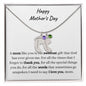 Engraved Baby Feet Necklace With Birthstones-Customizable for Mom