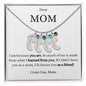 Mom Engraved Baby Feet Necklace With Birthstones-Customizable