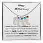 Engraved Baby Feet Necklace With Birthstones-Customizable for Mom