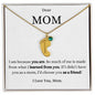 Mom Engraved Baby Feet Necklace With Birthstones-Customizable