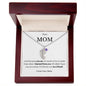 Mom Engraved Baby Feet Necklace With Birthstones-Customizable